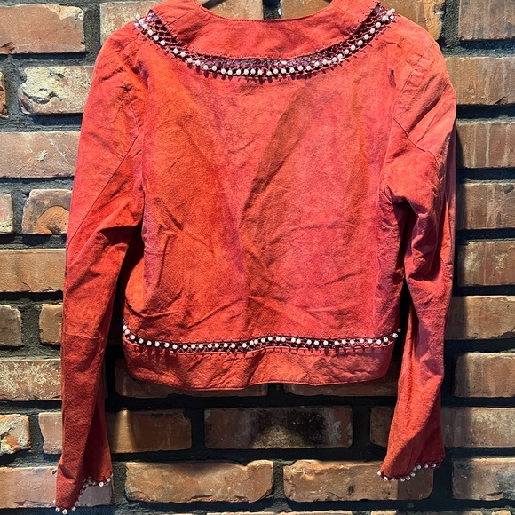 Vintage Sophie Chang Suede/Pearl cropped jacket - Picture 5 of 7